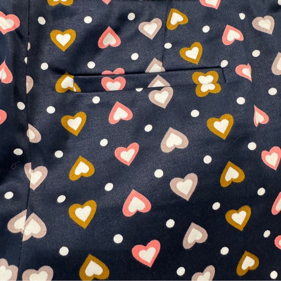 J. Crew Hearts Dots Novelty Shorts Blue Preppy size 0 - Picture 6 of 10